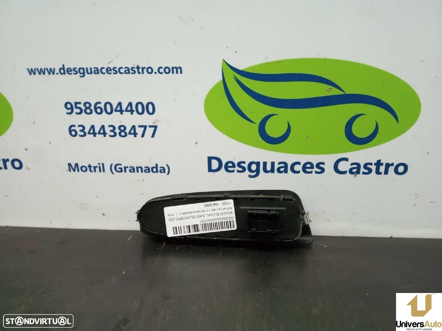 COMANDO ELEVADOR DE VIDRO FRONTAL ESQUERDO FIAT STILO 2004 -B569 - 2