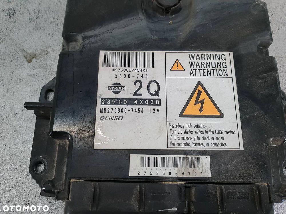 KOMPUTER, STEROWNIK NISSAN NAVARA III 237104X03D MB275800-7454 2.5 DCI - 2