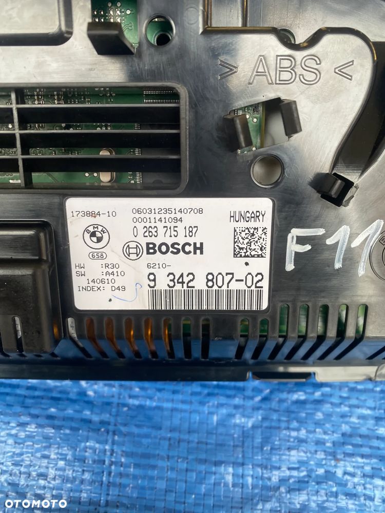 BMW F10 F11 3.0D AUTOMAT LIFT LICZNIK LICZNIKI ZEGARY PRĘDKOŚCIOMIERZ 9342807 9342807-02  0263715187 EUROPA - 6