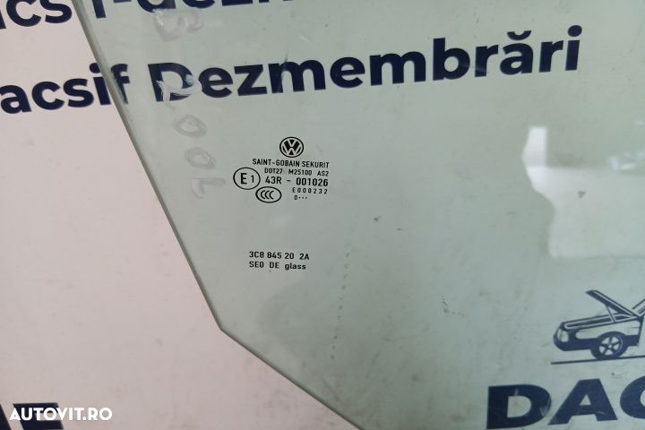 Geam usa fata dreapta 43R-001026 43R-001026 Volkswagen VW Passat CC 1 - 2