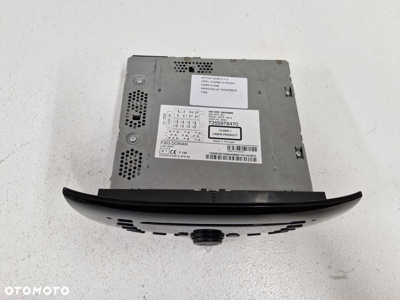 fiat doblo 2 ii opel combo d radio fabryczne nawigacja navi 7355978470 - 5