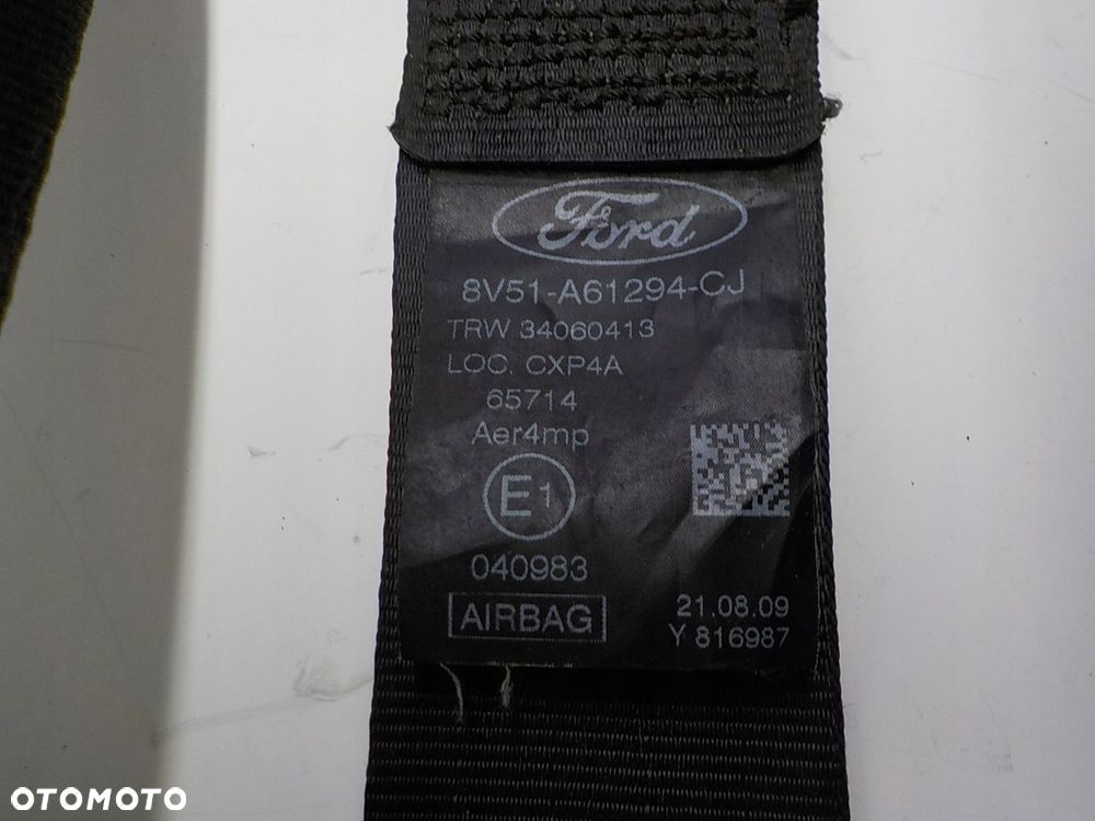 FORD FIESTA MK7 PAS BEZPIECZEŃSTWA NAPINACZ PRAWY PRZÓD 8V51-A61294-CJ - 7