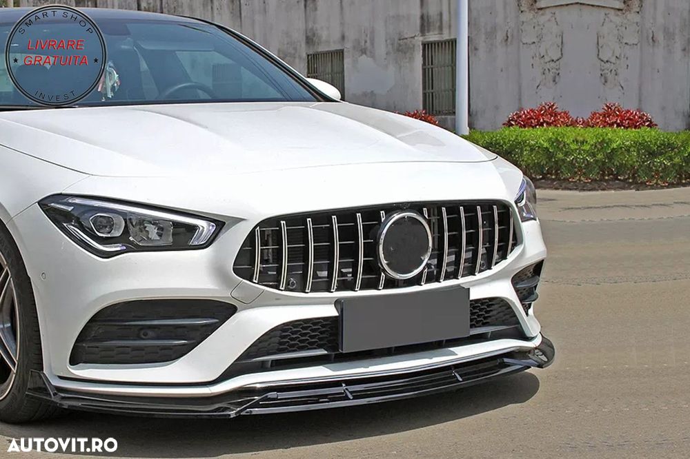 Prelungire Bara Fata Mercedes CLA X118 C118 Sport Line CLA35 (2019-2023) Negru Luc- livrare gratuita - 9
