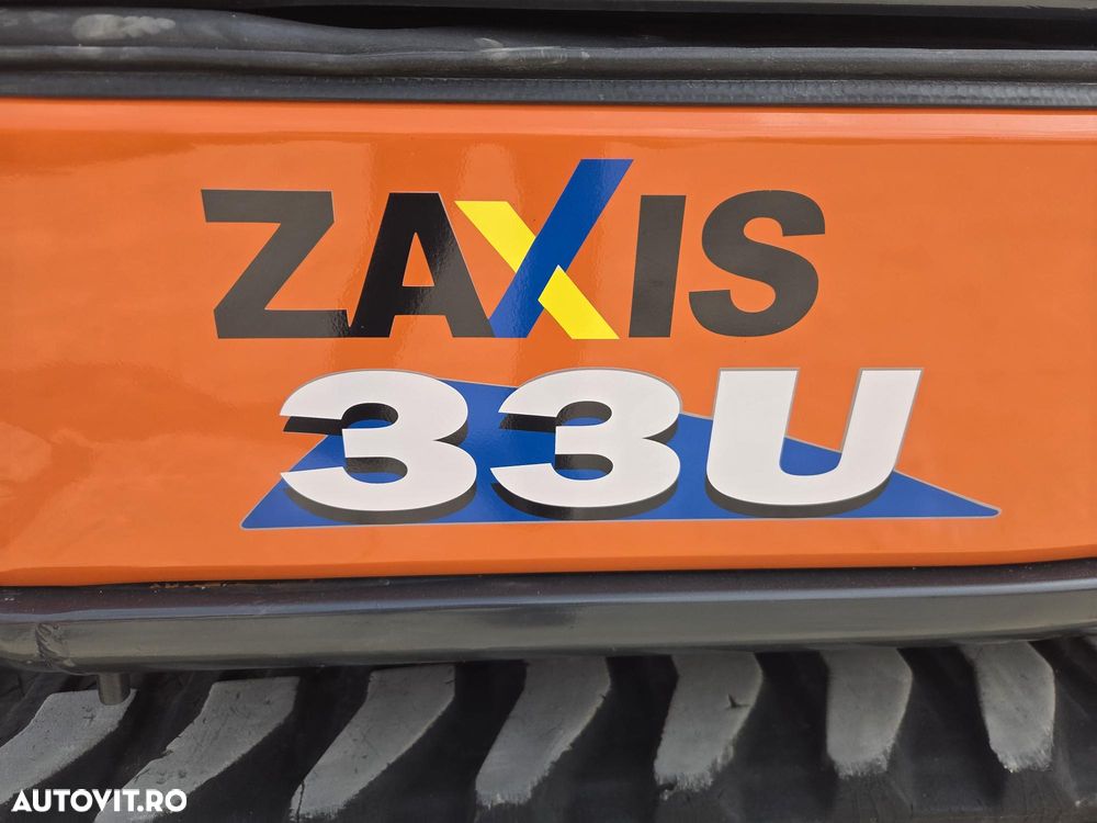 Hitachi ZX33U-6, 3,7 tone, 2023, 1.336 ore, CUPLA RAPIDA+CUPE INGUSTA si LATA NOI+CUPA TALUZ INCLIINABILA NOUA, inst picon, inst rotire atasamente pe brate, latime 1,55m, ad sapare 3,8m, ridica 2,7t, aer cond, leasing 4 ani, CA NOU-PROMOTIE 38.900 Eur+Tva - 16