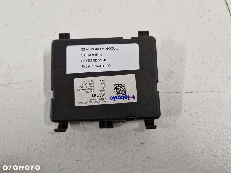 AUDI A8 D5 MODUŁ STEROWNIK SZYBERDACHU 4K0907594AD - 3