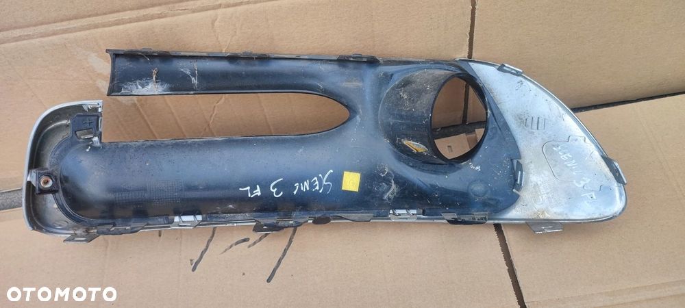 SCENIC III LIFT 13-16 KRATKA ZDERZAKA PRAWA CHROM HALOGEN LED DRL KOMPLET - 7