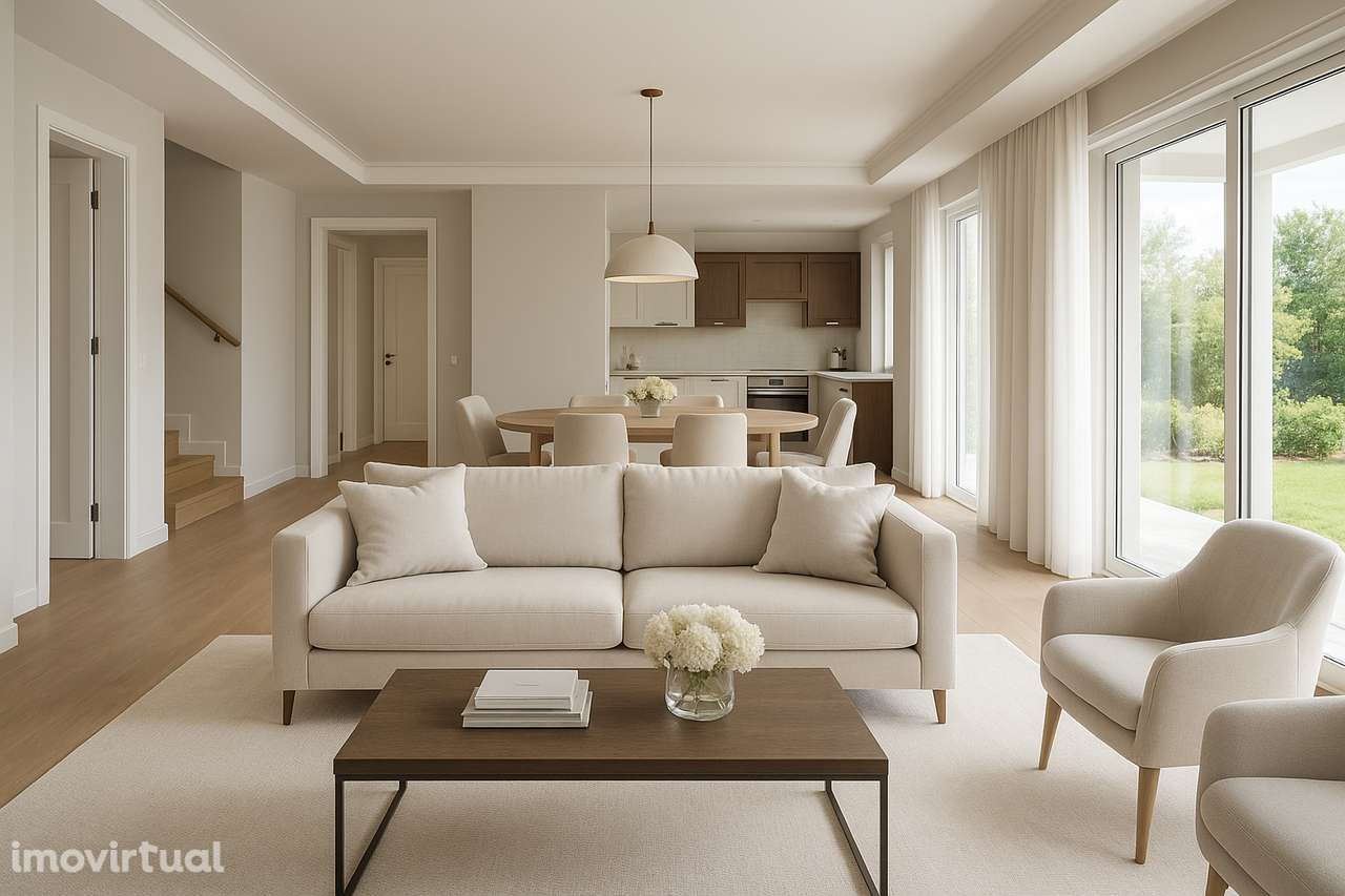 Moradia T4 Nova com Jardim e Piscina Privativa em Condomínio Exclusivo - Grande imagem: 2/32