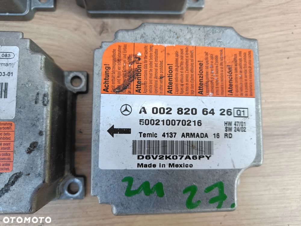 MERCEDES W211 W219 MODUŁ STEROWNIK AIRBAG RÓŻNE NUMERY - 9