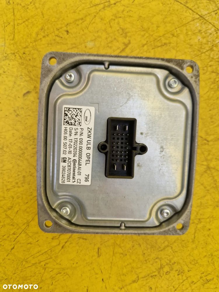 OPEL ASTRA K V PRZETWORNICA MODUŁ LED 39024626 - 2