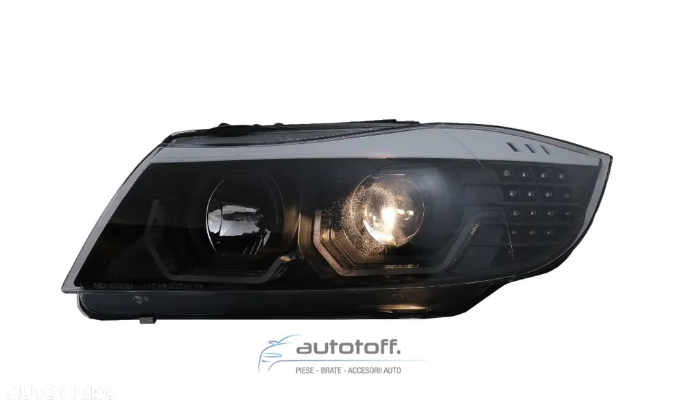 Faruri 3D Led Angel Eyes compatibile cu BMW Seria 3 E90 E91 (2005-2008) - 8