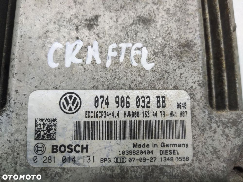 STEROWNIK KOMPUTER SILNIKA VOLKSWAGEN CRAFTER I 2.5 TDI 2006-11 074906032BB - 4