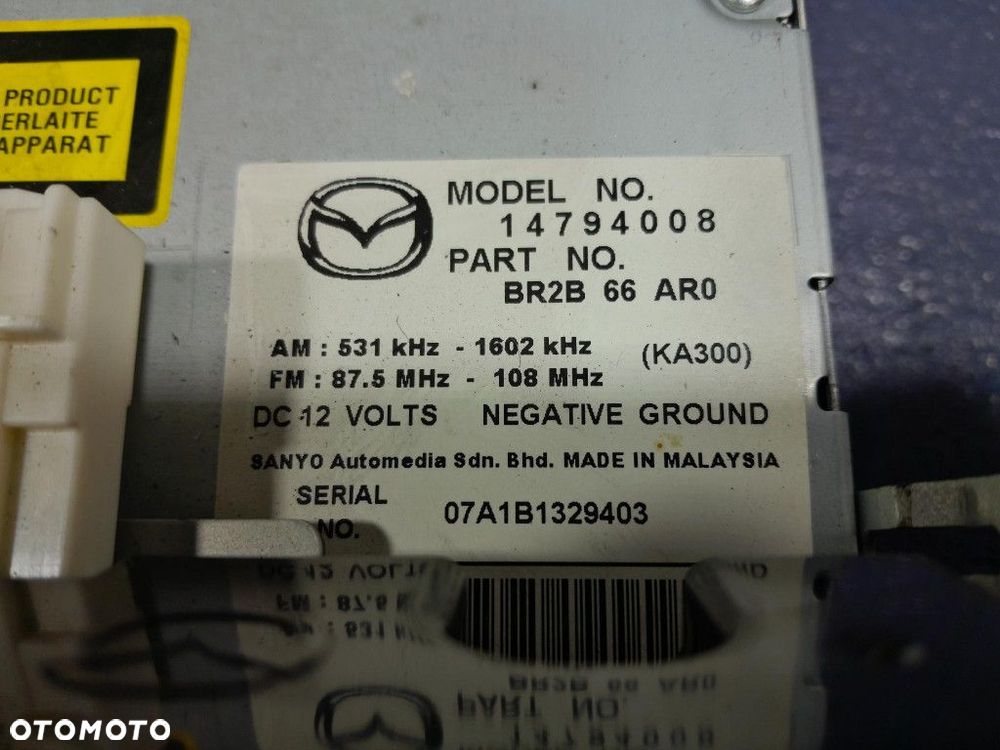 MAZDA 3 I BK LIFT RADIO I NAWIGACJA BR2B66AR0 - 7