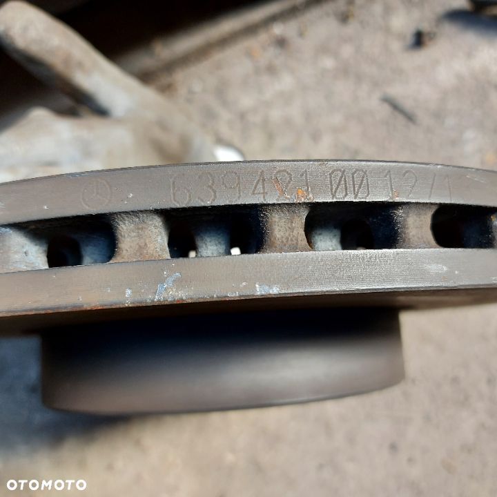 TARCZE HAMULCOWE KLOCKI PRZOD KOMPLET MERCEDES VITO W639 6394210012 ORYG DEMONTAZ MALY PRZEBIEG - 4