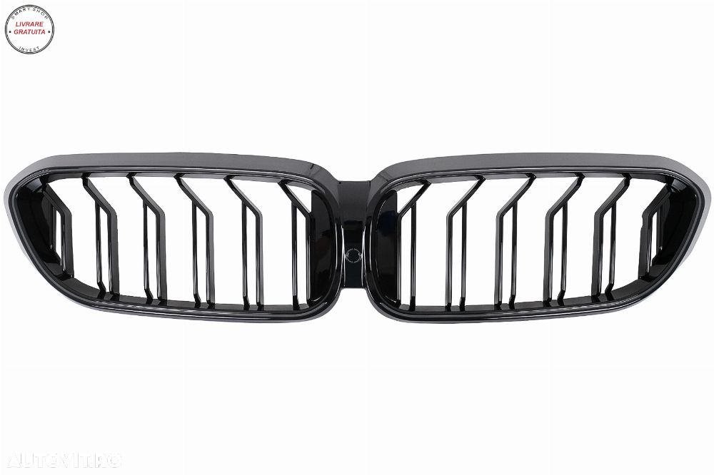 Grile Centrale cu LED BMW Seria 5 G30 G31 (2017-2019) Negru Lucios- livrare gratuita - 2