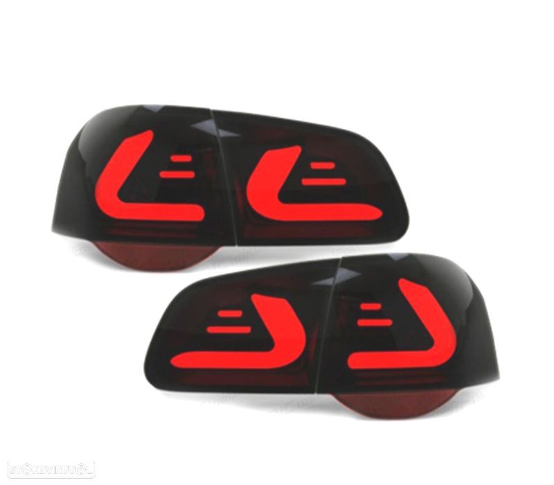 FAROLINS TRASEIROS LED VOLKSWAGEN VW PASSAT 3C B6 VARIANT 05-10 LED CARDNA PRETO FUMADO - 1