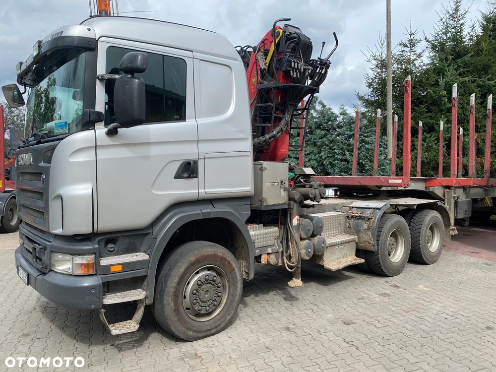 Scania R480 + HDS Epsilon Palfinger + naczepa dłużycowa - 1
