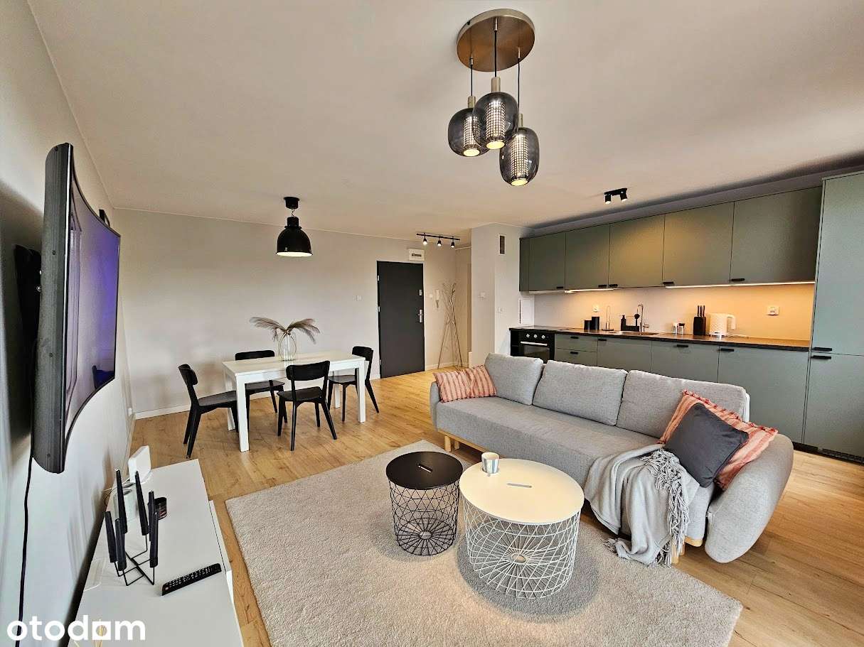 Salon z aneksem, 2 pokoje, balkon, Wyspa Słodowa/ Bema / Bez Prowizji