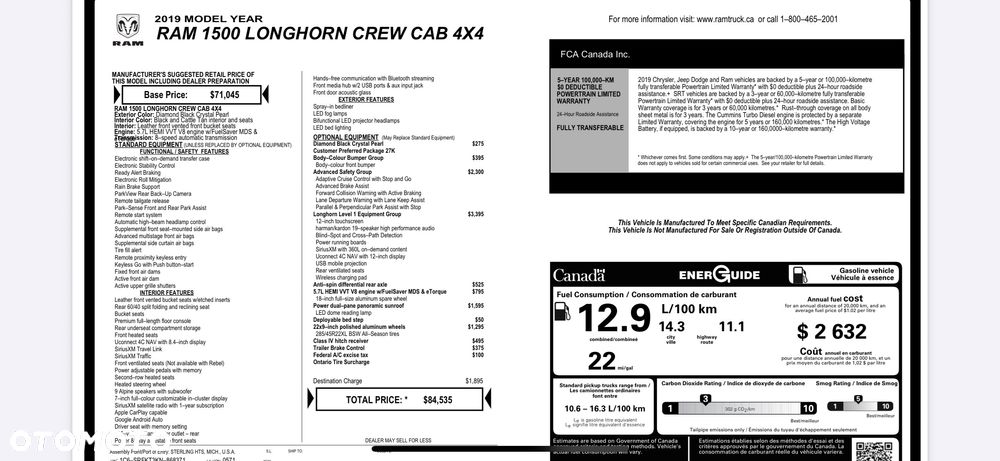 RAM 1500 5.7 Crew Cab Longhorn - 22