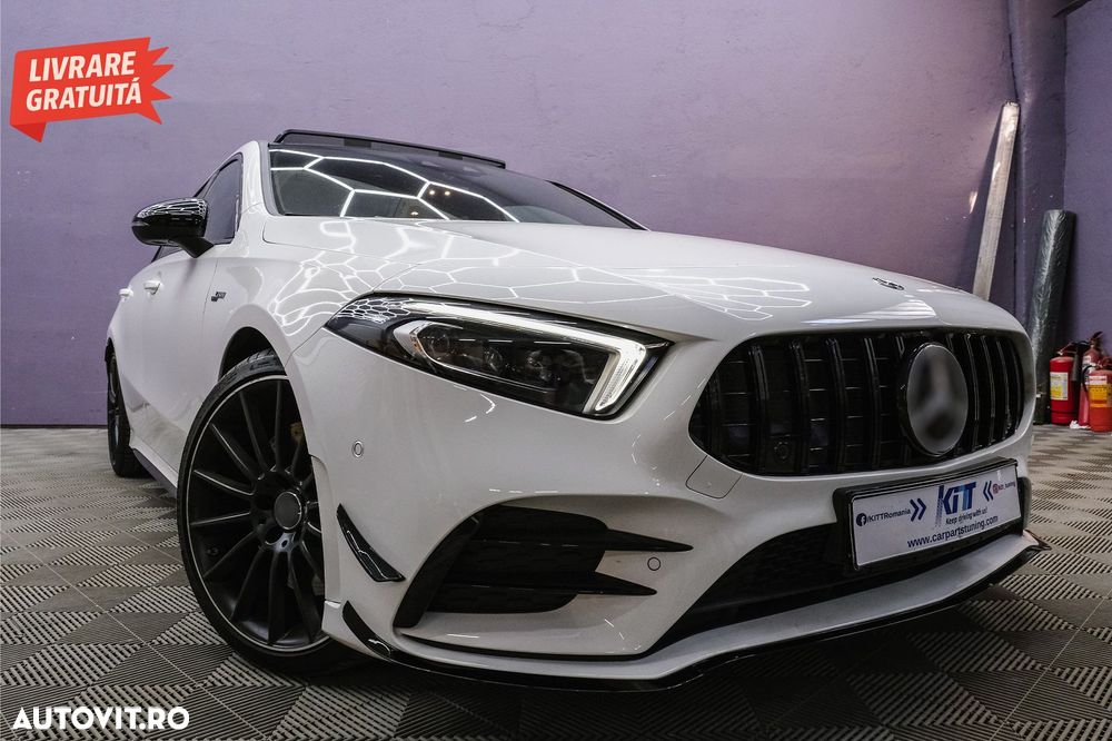 Lip Bara Fata Mercedes A-Class W177 V177 (04.2018-2022) A35 Design Editia Neagra- livrare gratuita - 10