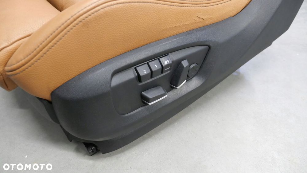 bmw x5 f15 f16 fotel lewy kierowcy elektryczny podgrzewany cognac m-pakiet - 5