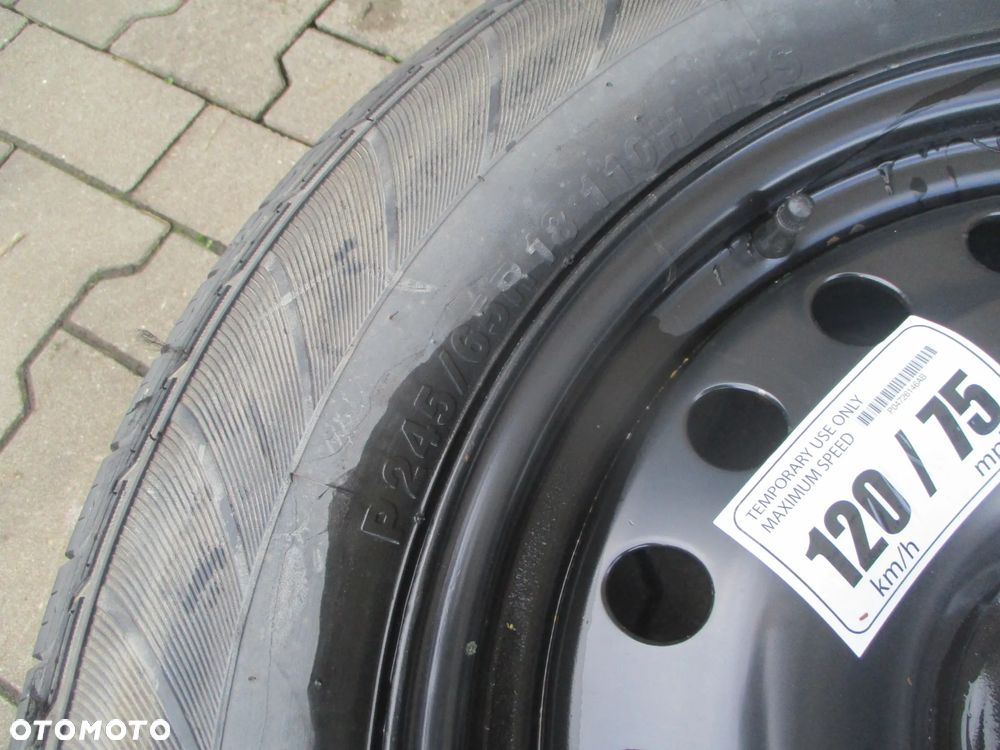 JEEP GRAND CHEROKEE WK2 IV 2014- KOŁO ZAPASOWE 245/65R18 DOJAZDOWE LEWAREK ZESTAW - 4