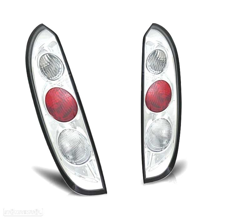 FAROLINS TRASEIROS OPEL CORSA C 00-06 CROMADO - 1