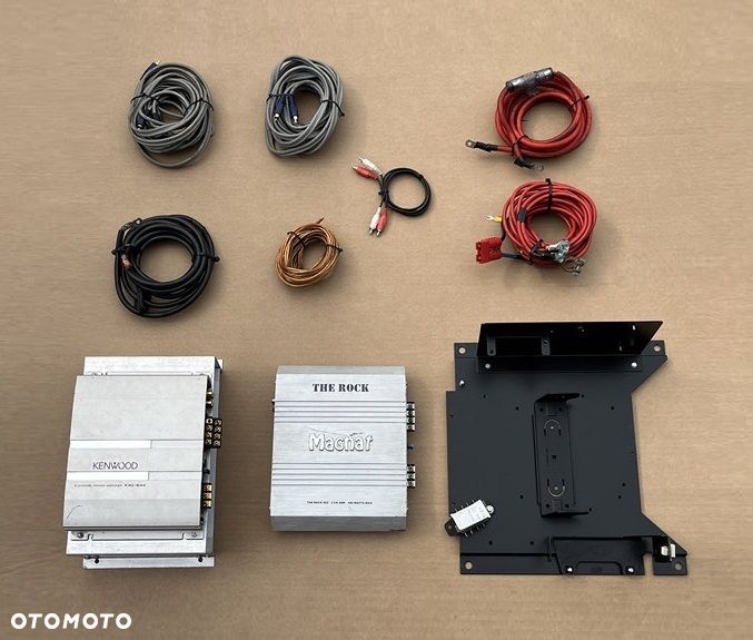 WZMACNIACZ SAMOCHODOWY KENWOOD KAC 644 MAGNAT THE ROCK 400 KABLE KOMPLET OKABLOWANIE - 1