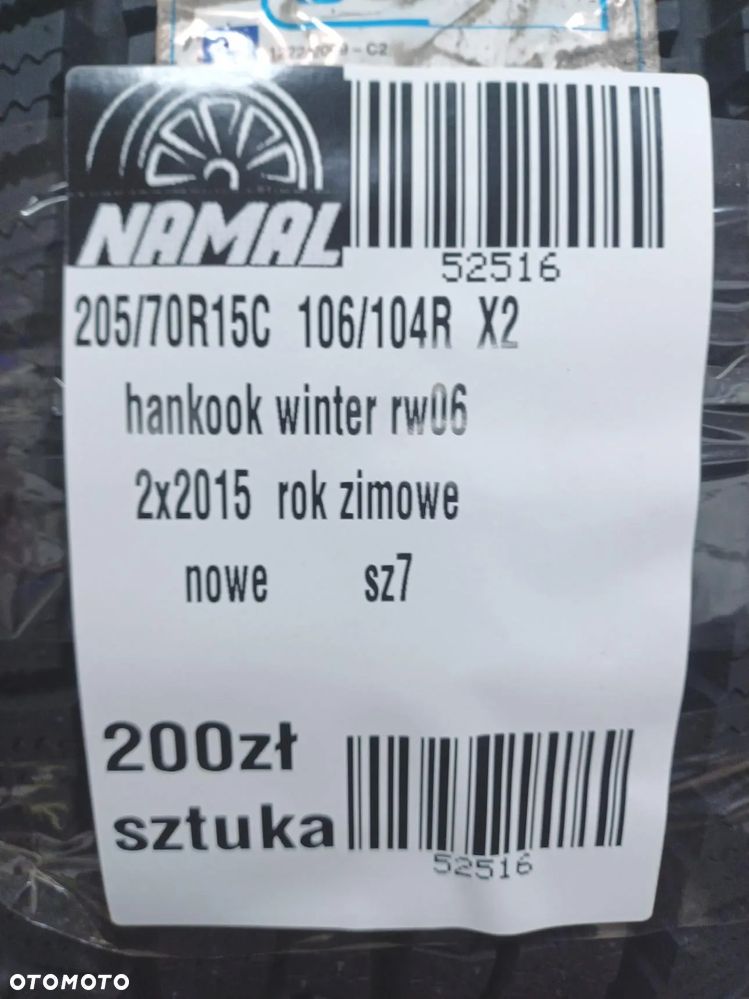 2x 205/70R15c HANKOOK  opony zimowe NOWE 52516 - 7