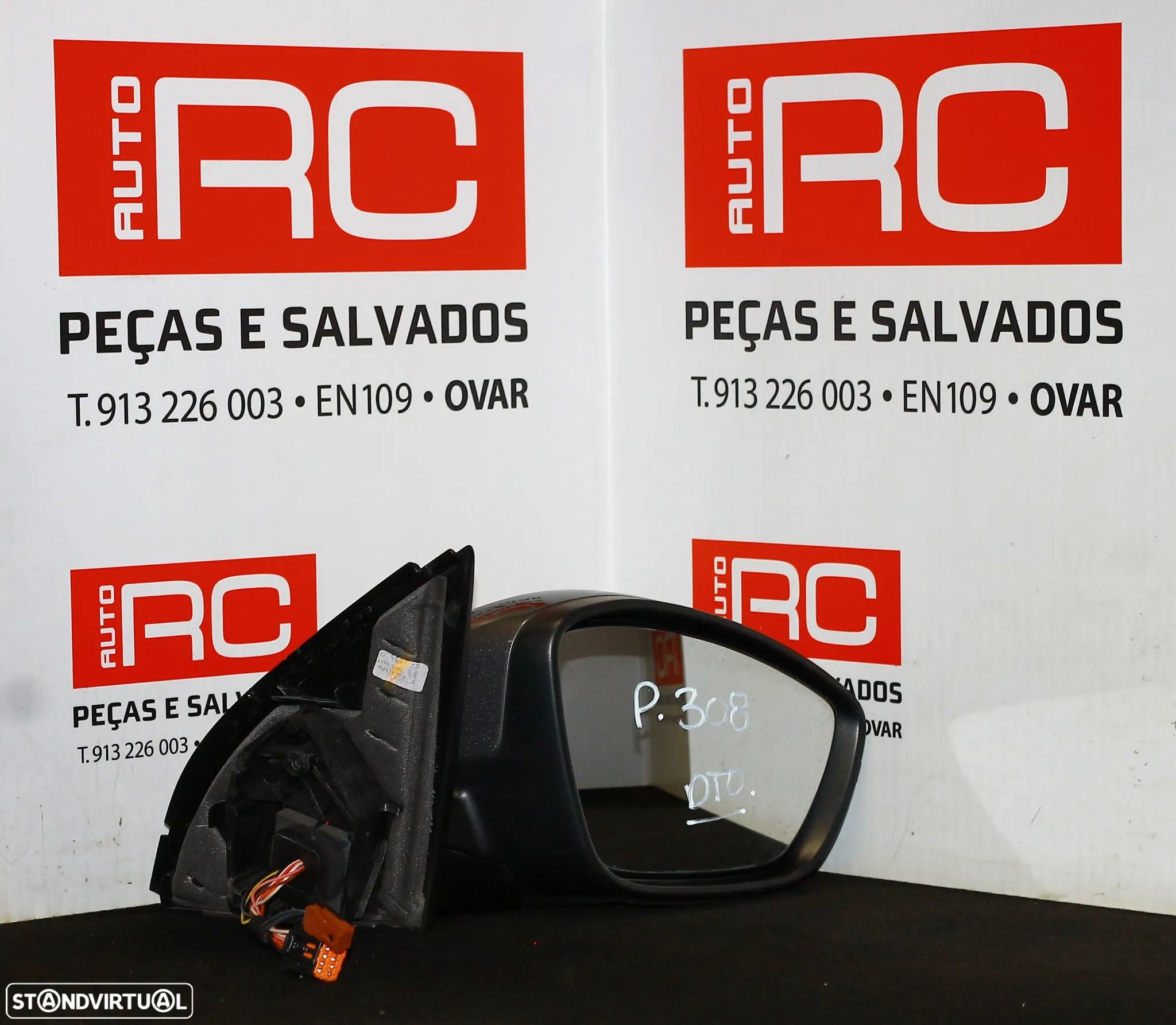 ESPELHO RETROVISOR DIREITO PEUGEOT 308 - 1