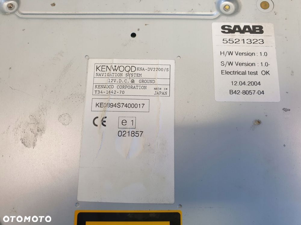 Saab 95 9-5 lift ODTWARZACZ DVD Kenwood 5521323 - 14