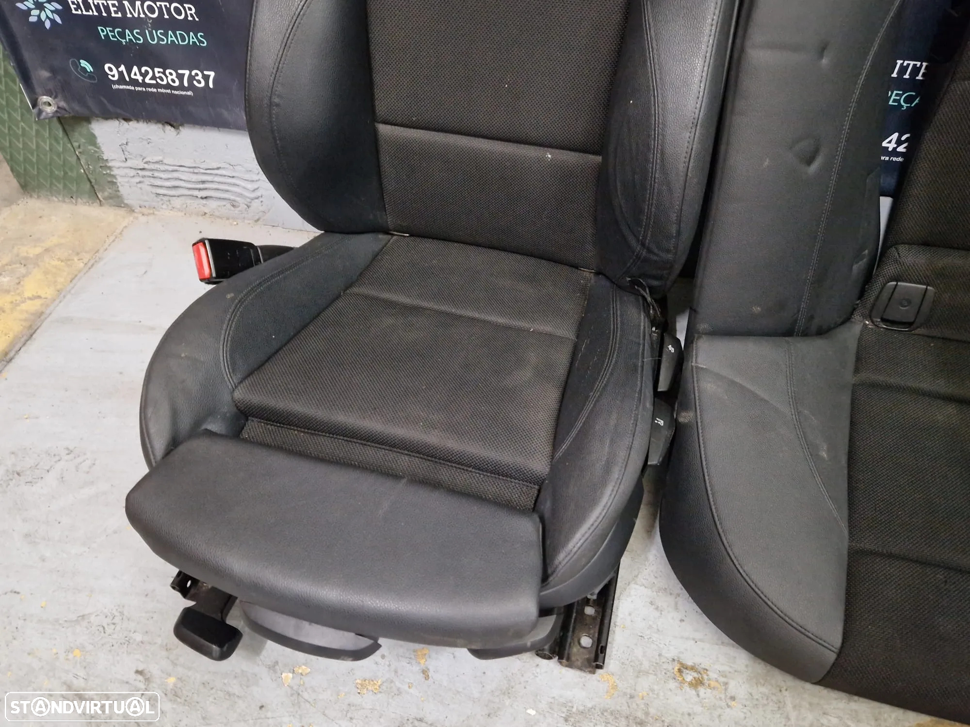 Jogo de bancos usados BMW SERIE 1 PACK M E87 E81 5 PORTAS PELE TECIDO - 11