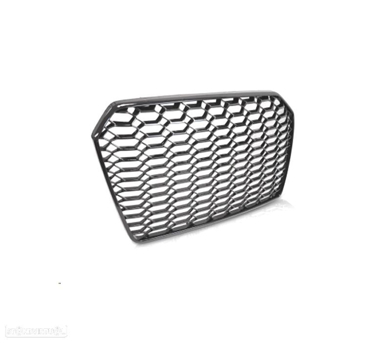 GRELHA AUDI A6 C7 4G 14-18 LOOK RS6 2020 PRETO BRILHANTE - 2