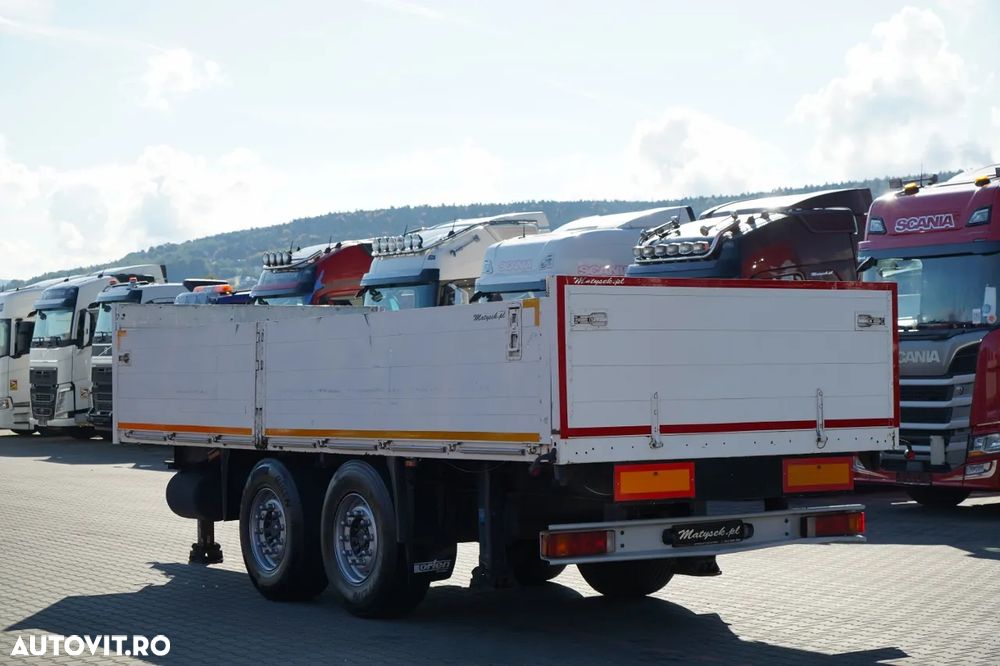 Orten REMORCA CU BALANȚĂ 6,5 M / PENTRU CONSTRUCȚII / AXĂ RIDICABILĂ / SAF / - 6