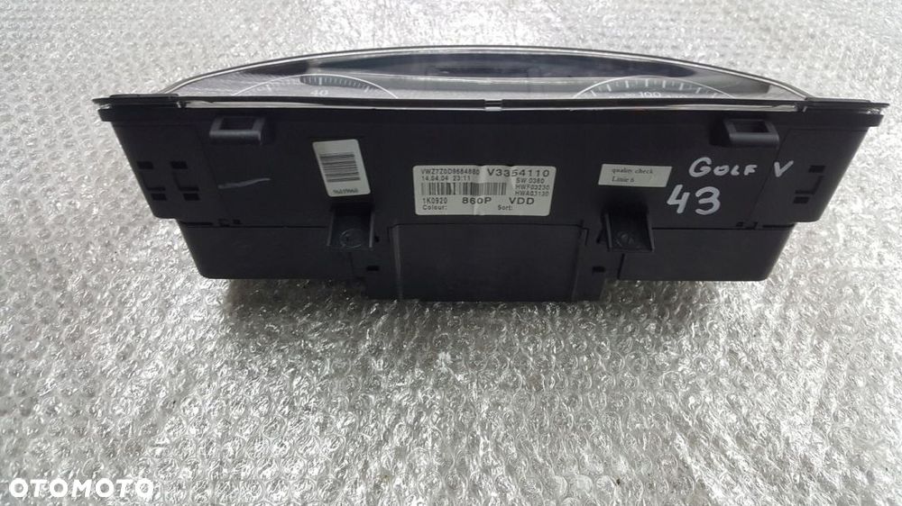 LICZNIK ZEGARY VW GOLF V 1K0920860P VDD - 3
