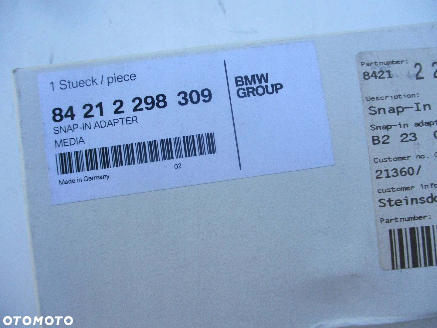 ADAPTER SNAP-IN BMW E70 E84 F06 F11 F25 2298309 - 4