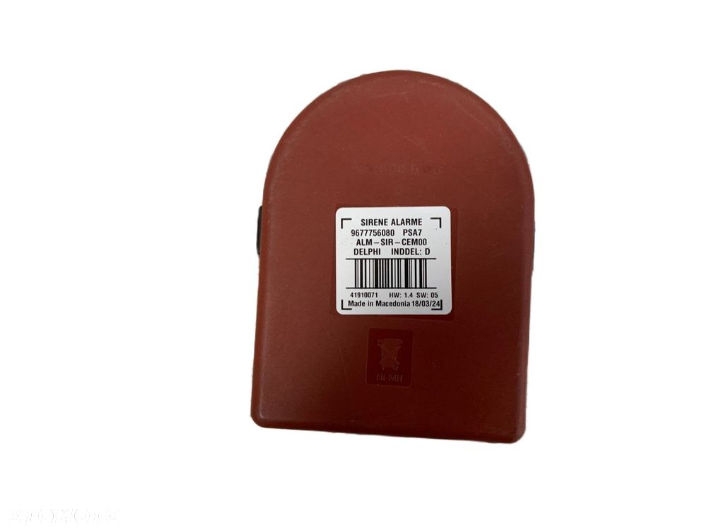 NOWA ORYGINALNA SYRENA ALARMU PEUGEOT CITROEN JEEP OPEL DS 9677756080 - 1