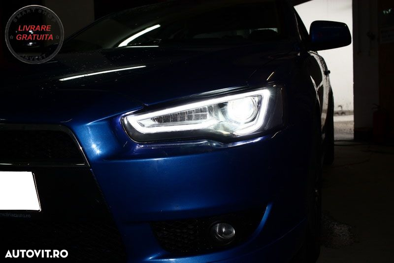 Faruri LED DRL Mitsubishi Lancer (2007-2017) Dual Projector Semnal Secvential Dina- livrare gratuita - 12