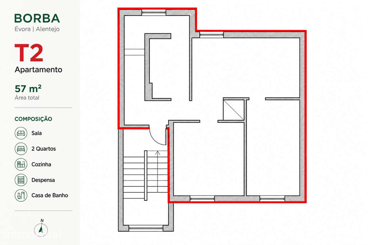 Apartamento T2 no Centro de Borba | Pronto a Habitar - Grande imagem: 5/5