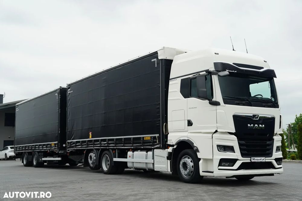 MAN TGX 26.480 / COMBINAȚIE TANDEM 120 M3 / TRAVERSE / MEGA / PUNȚĂ RIDICATĂ / ACOPERIȘ RIDICAT / CAMERĂ / + REMORCĂ WIELTON / PUNȚĂ RIDICATĂ / PUNȚI SAF - 7