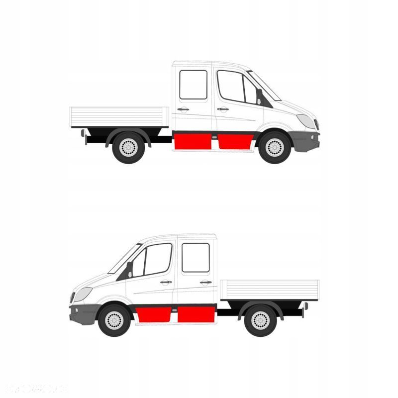 Poszycie / Reperaturka MB Sprinter / VW Crafter 06 - 18 Doppelkabina KPL ! - 1