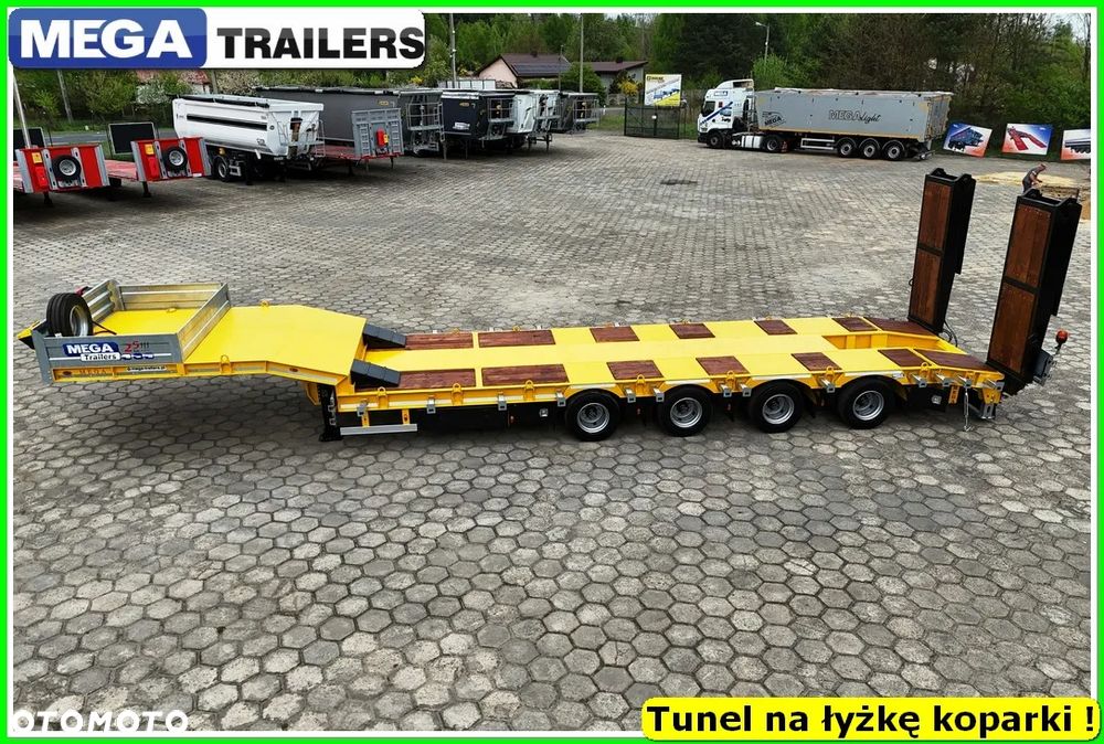 Mega Nisko podłoga 4 osie,  dł. 9,50 m, TUNEL na RAMIĘ KOPARKI !!! - 13