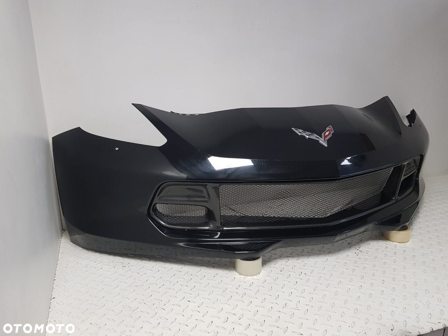 ORYGINALNY ZDERZAK PRZEDNI GRILL CARBON CHEVROLET CORVETTE C7 17-24 PRZÓD GRAY - 4