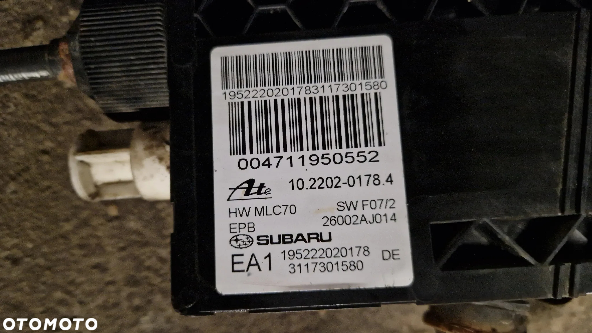 SUBARU LEGACY MECHANIZM HAMULCA RĘCZNEGO 26002AJ014 - 2