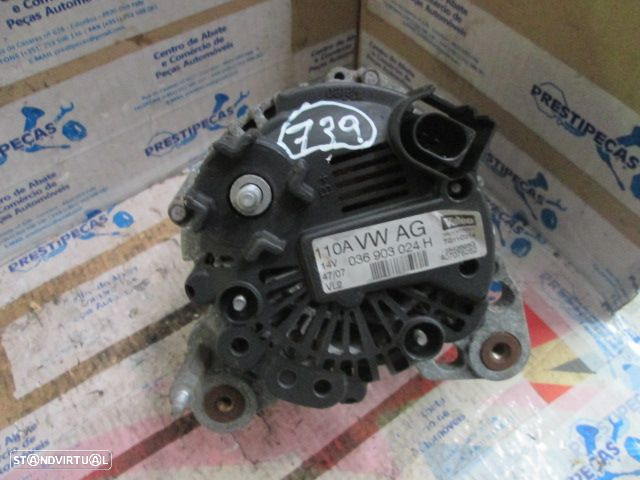 Alternador 036903024H VW GOLF 5 2005 1.4 I VW GOLF 6 2011 1.4I 80Cv 3P Preto VALEO - 3