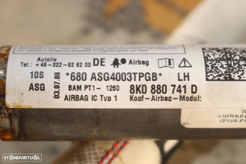 Airbag De Cortina Esquerdo Audi A4 (8K2, B8)  8K0880741d / Esquerda / - 4