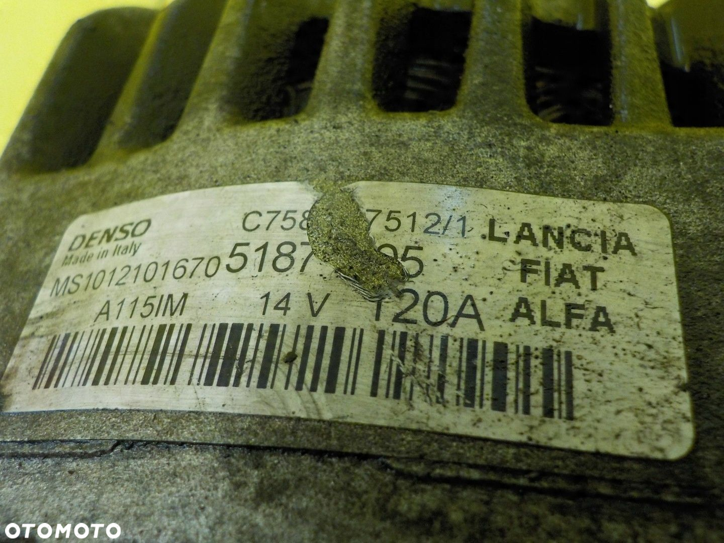 FIAT 500 MITO 0.9 TWINAIR TURBO 13r 86KM alternator 51874105 - 5