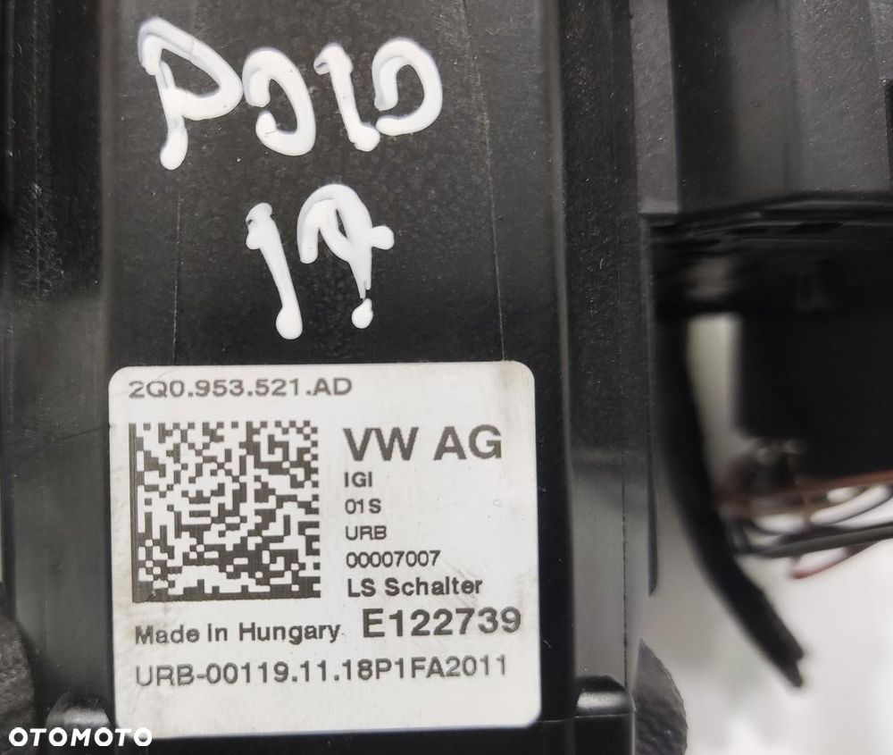 PRZEŁĄCZNIK ZESPOLONY TAŚMA VOLKSWAGEN POLO VI 2G 2017-2021 2Q0953521AD - 10
