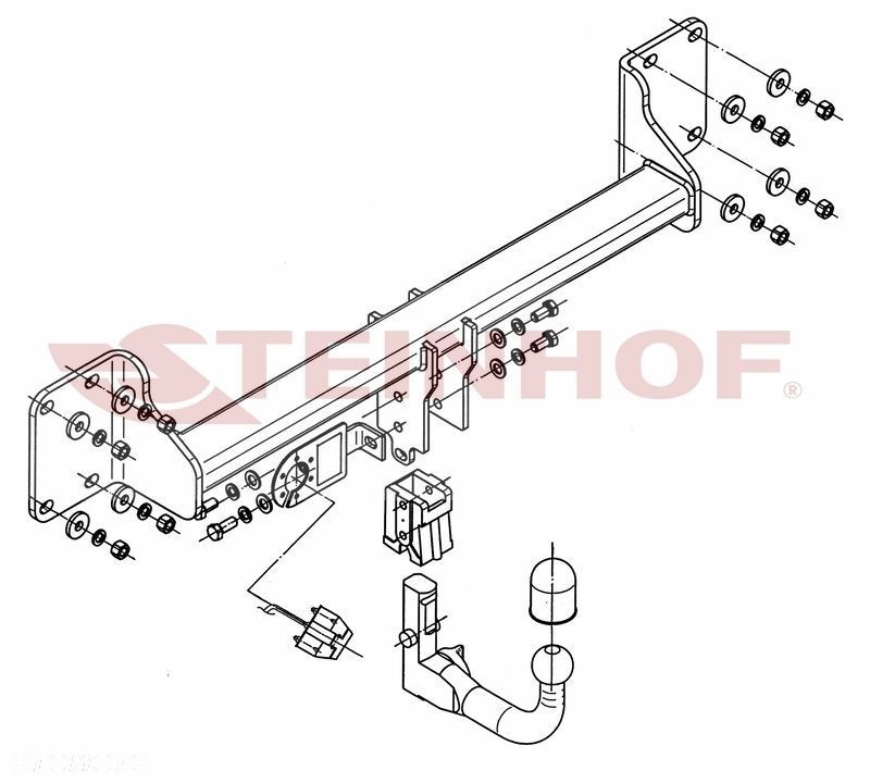 Wypinany hak holowniczy + Moduł 7 pin do BMW X5 E70 od 2007 do 2013 - 3