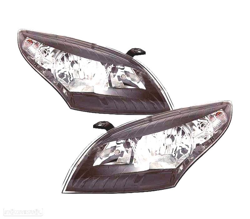 FARÓIS PARA RENAULT MEGANE III 08-11 FUNDO PRETO - 1