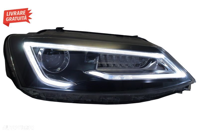 Faruri LED DRL VW Jetta Mk6 VI Non GLI (2011-2017) Semnal Dinamic Secvential Demon- livrare gratuita - 7